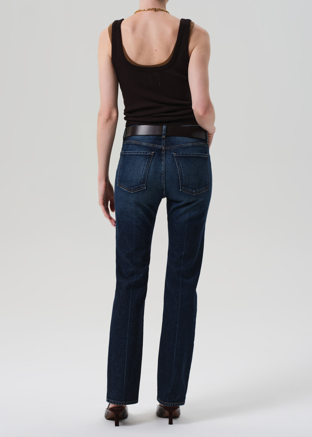 Citizens of Hummanity high rise straight leg Zurie Sutherland dark indigo wash | Pipe and Row