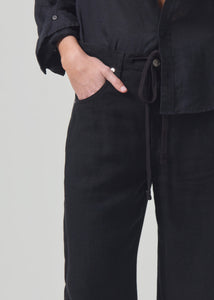 Citizens of Hummanity Brynn drawstring trouser jeans black | Pipe and Row