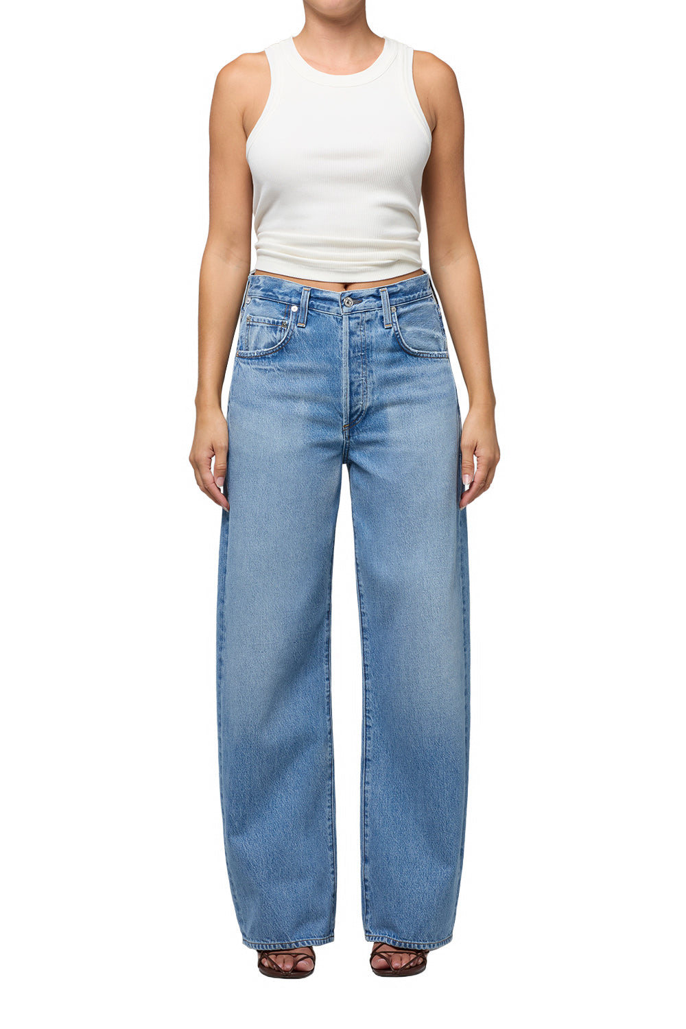 Citizens of Humanity Ayla petite baggy jean medium light cupid wash | Pipe and Row