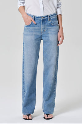 Citizens of Hummanity Lindz relaxed straight leg low rise jeans cupid | Pipe and Row