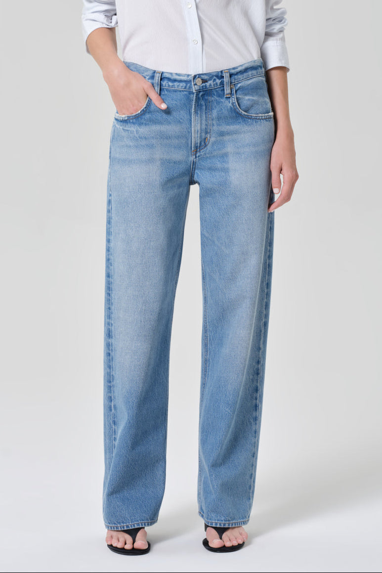 Citizens of Hummanity Lindz relaxed straight leg low rise jeans cupid | Pipe and Row