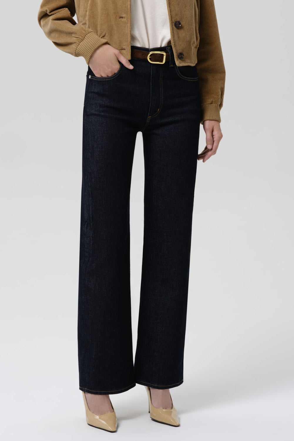 Citizens of Humanity Annina 30 inch jeans dark indigo Inky rinse wash | Pipe and Row