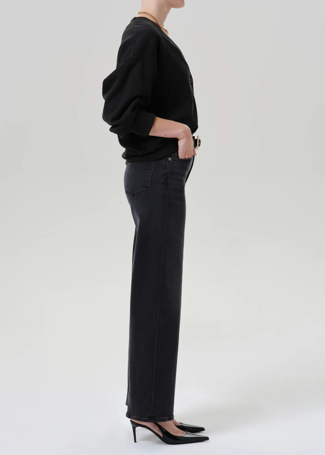 Citizens of Humanity Annina jeans nubulae deep black wash | Pipe and Row seattle