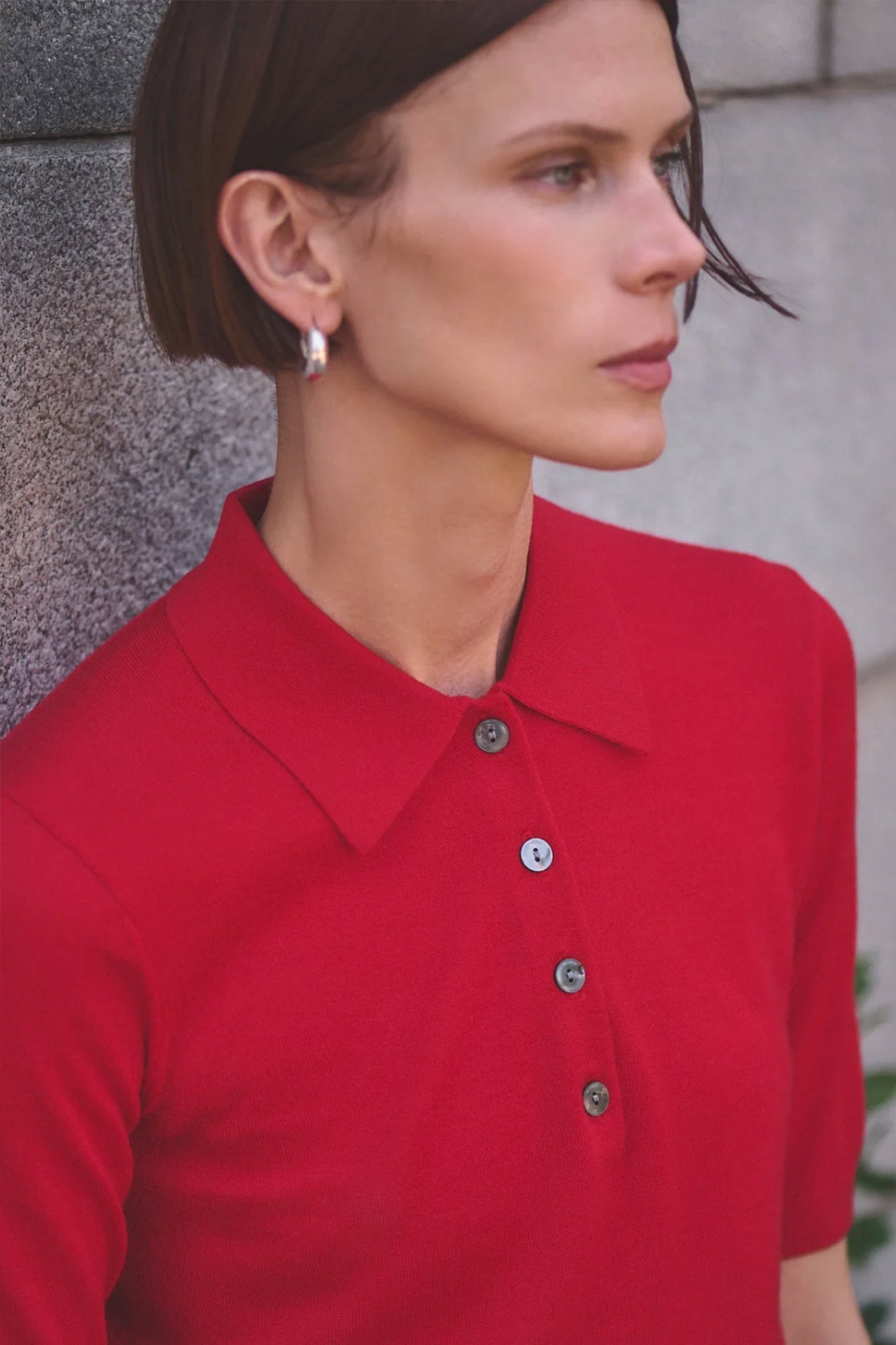 THE REFINED SHORT SLEEVE POLO IN ICONIC RED