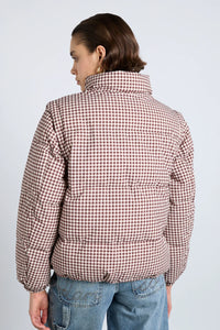 Damson Madder Jennifer puffer jacket vest chocolate gingham | Pipe and Row Seattle