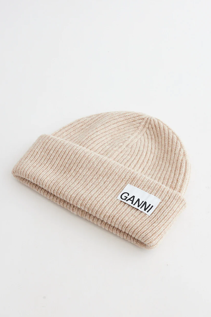 LIGHT STRUCTURED RIB KNIT BEANIE