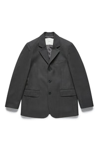 Dunst oversized classic 3 button wool blazer charcoal grey | PIPE AND ROW