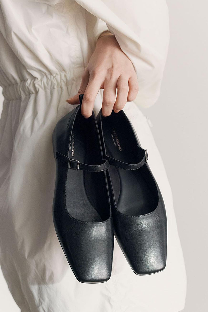Vagabond Mary Jane Delia ballet black leather | Pipe and Row Seattle Boutique