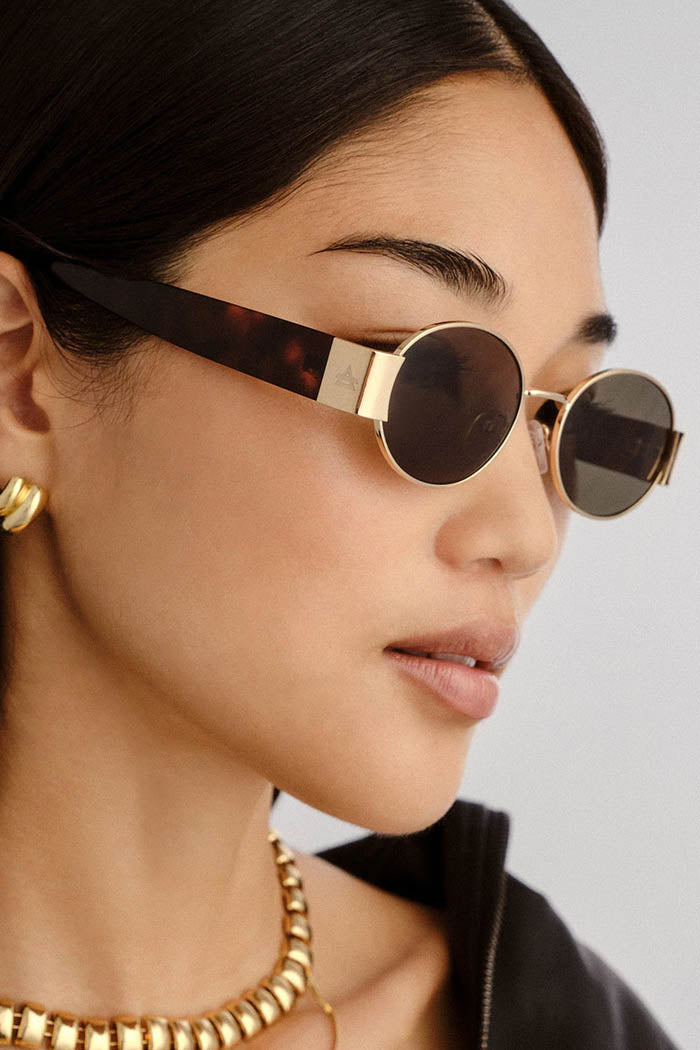 MARS SUNGLASSES GOLD DARK TORT