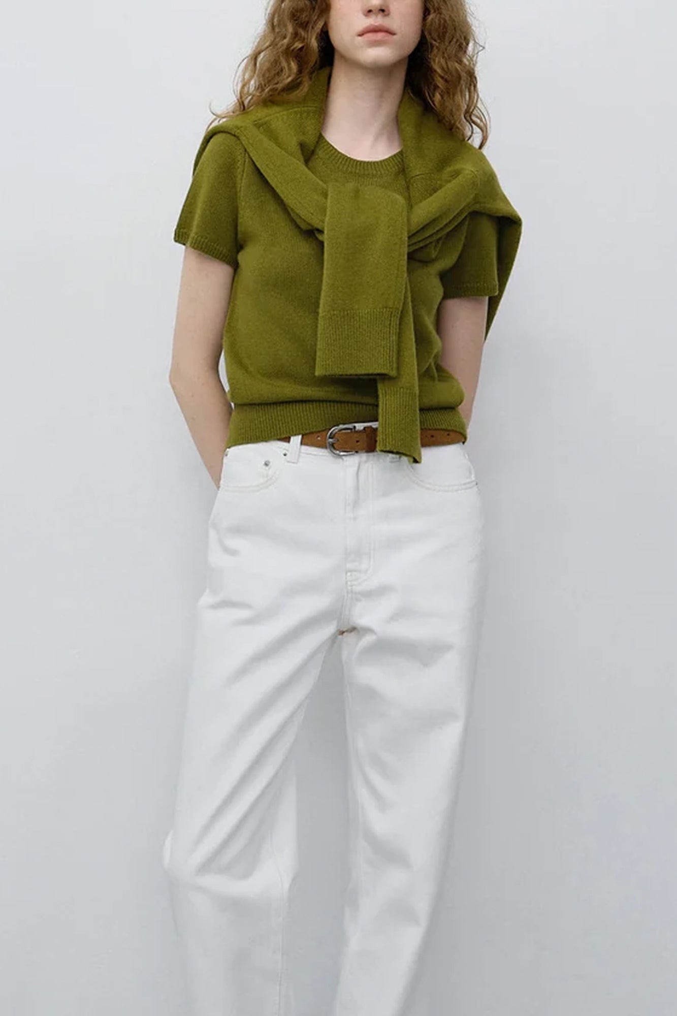HALF SLEEVE KNIT TOP