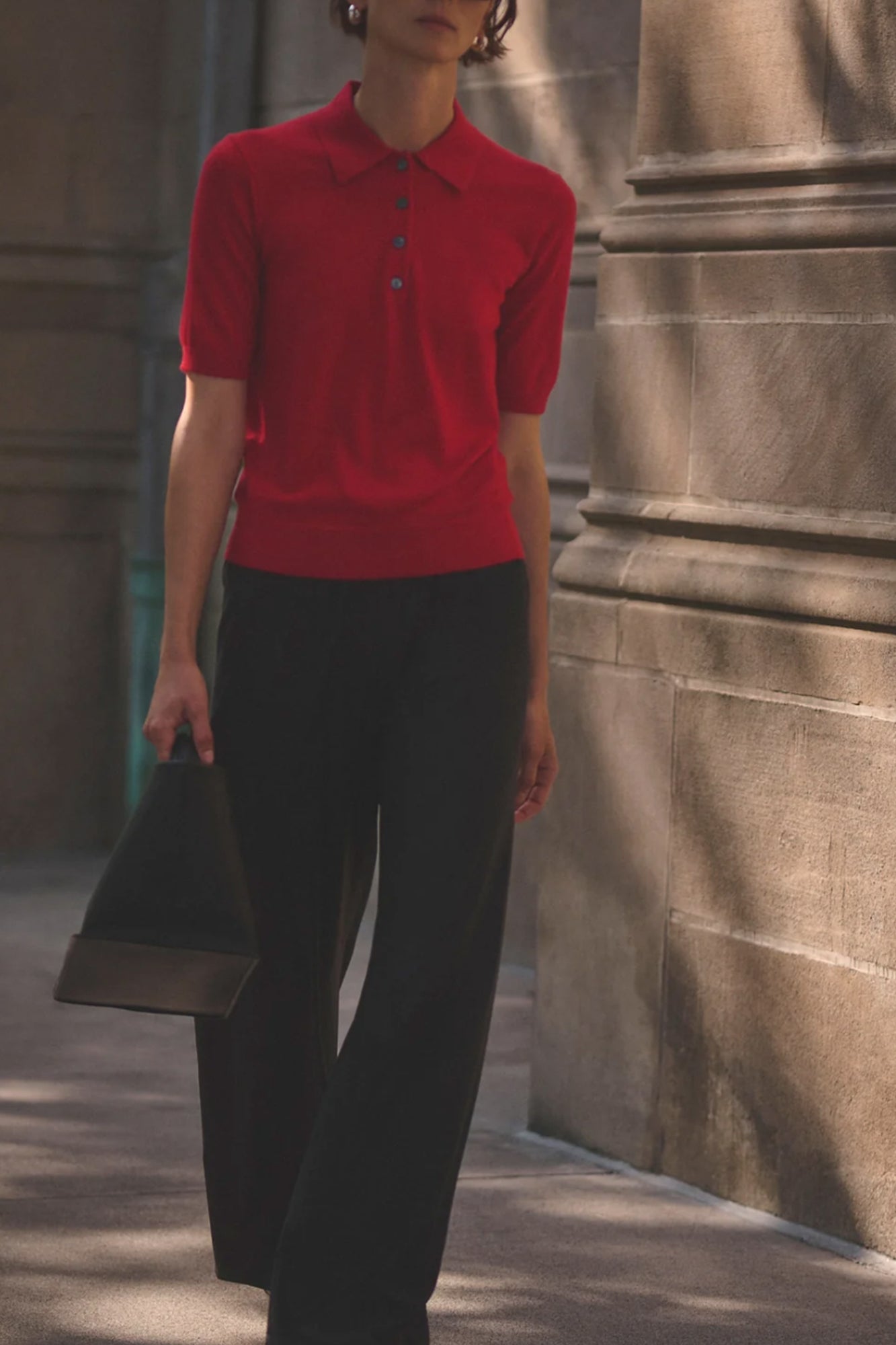THE REFINED SHORT SLEEVE POLO IN ICONIC RED