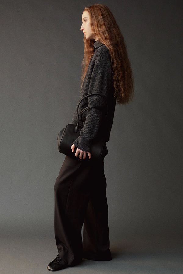 RIBBED HALF-ZIP SWEATER
