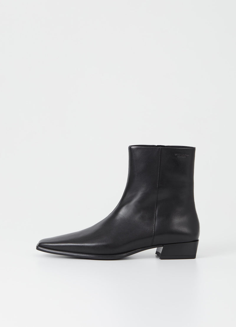 Vagabond Nella boots in smooth black leather | Pipe and row - PIPE AND ROW