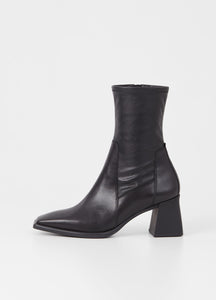 Vagabond Hedda mid-high boots heels square toe black leather | Pipe and Row