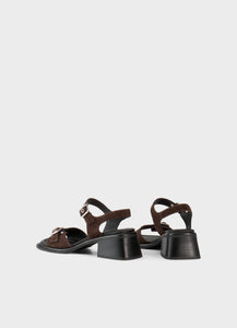 5911-101-20 Vagabond Ines double buckle sandal brown java suede PIPE AND ROW