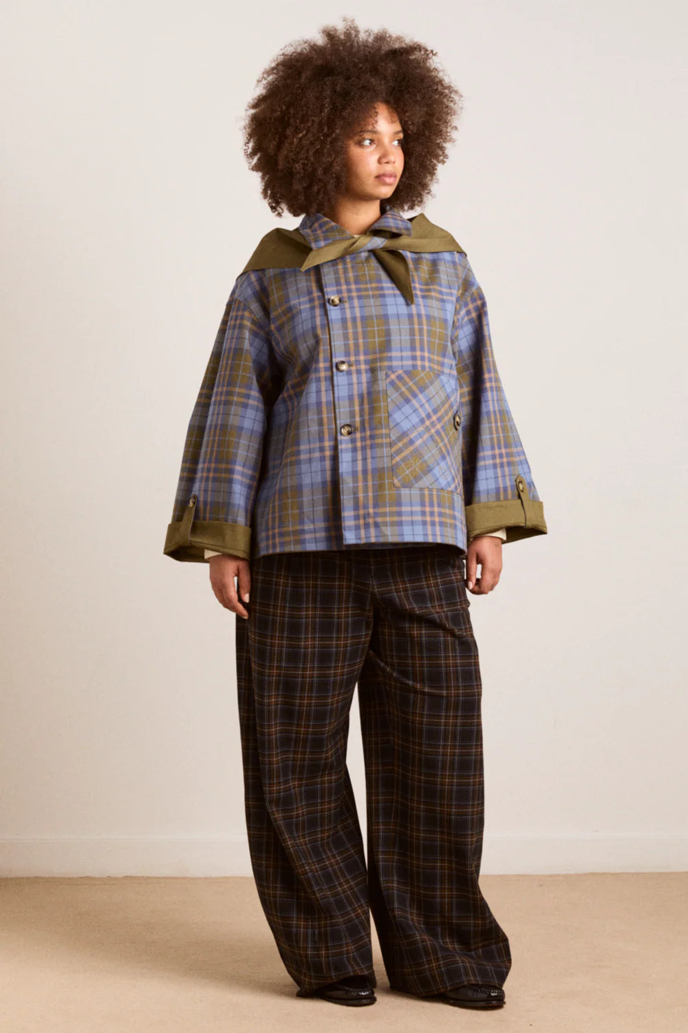 JERRY CROP TRENCH COAT