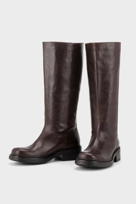 Vagabond chocolate brown leather Karlie tall boots | Pipe and Row