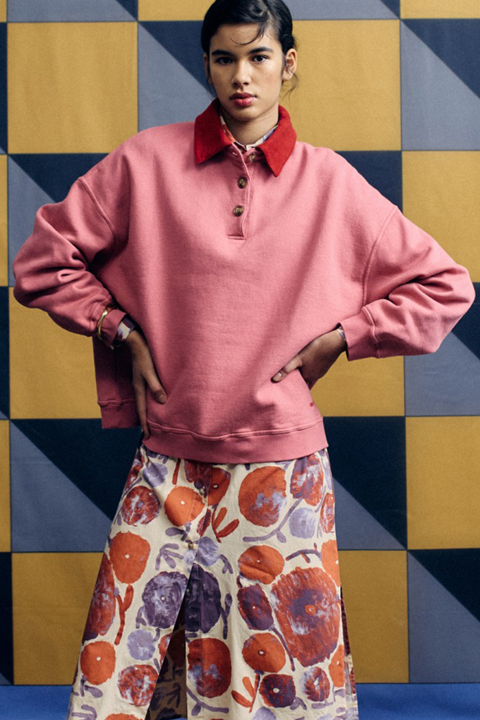 COLOR BLOCK OVERSIZE SWEATSHIRT