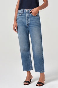 Agolde denim 90's crop loose jeans denim essence | pipe and row