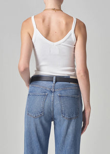  Citizens of Hummanity Katia ribbed tank top white | Pipe and Row Seattle