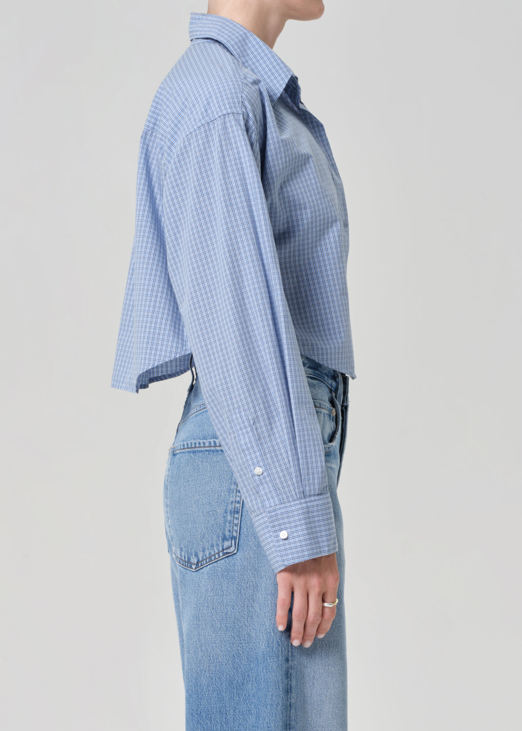 ANA CROPPED BUTTON UP SHIRT