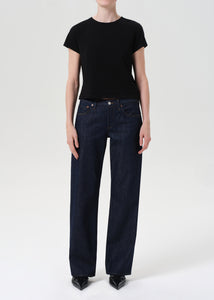 Agolde low rise loose jean deep indigo pure wash. A260-1371 PIPE AND ROW