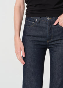 Agolde Ingram Split Skinny jean high-rise dark deep rinsed indigo denim | Pipe and row