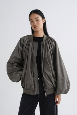 Agolde Raffi Bomber Jacket dusky fern green | Pipe and Row Seattle
