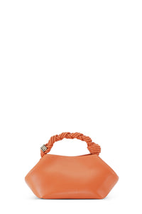 Ganni Bou Bag hexagonal bright spicy orange recycled leather | Pipe and Row