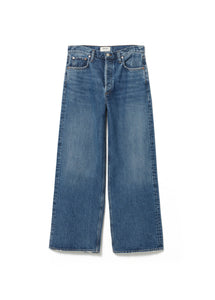 Agolde wide leg low slung baggy essence dark indigo wash | pipe and row