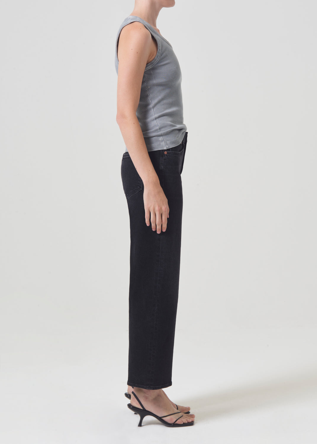 Agolde Harper crop dark washed black Hush wash comfort | Pipe and Row Seattle