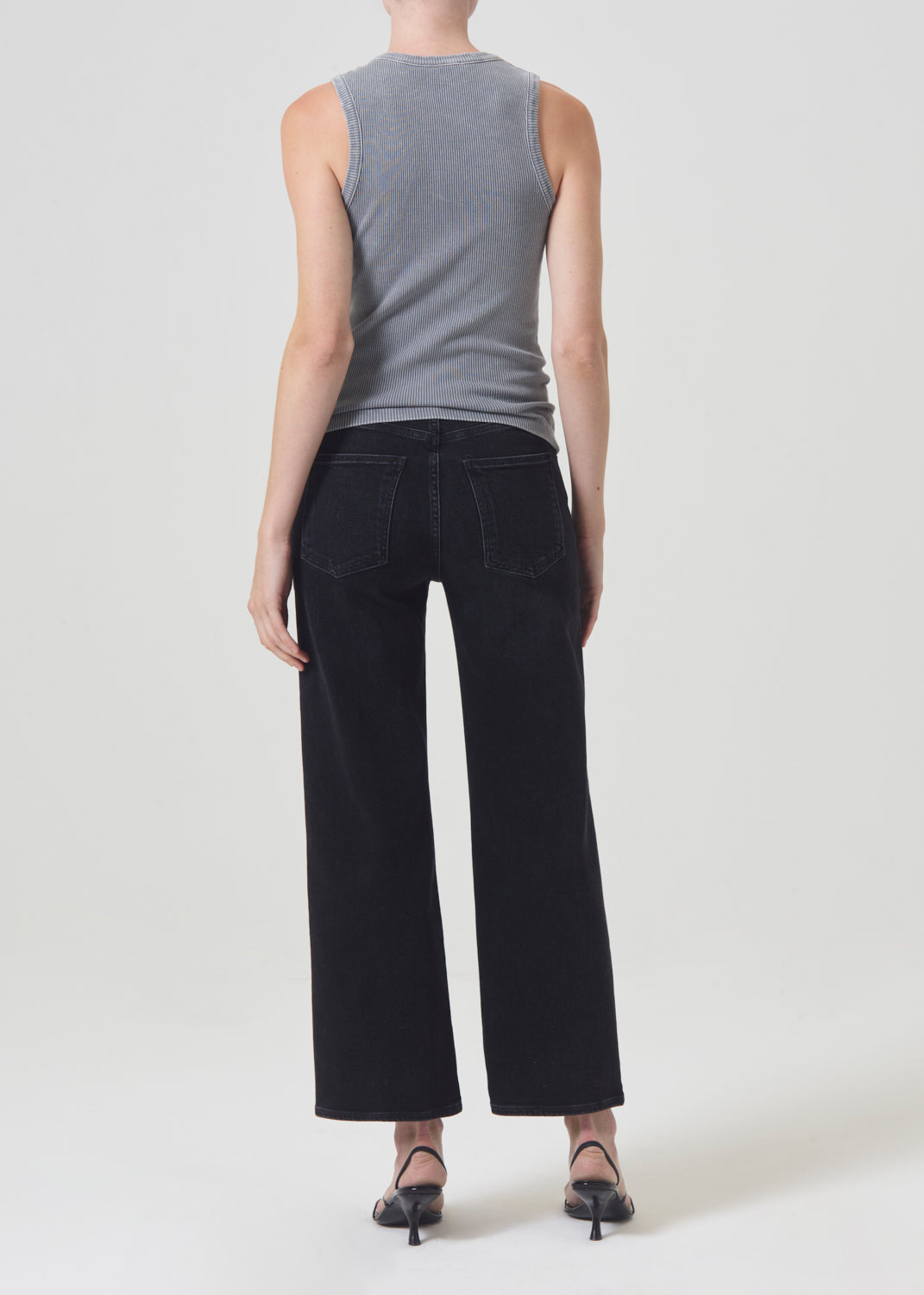 Agolde Harper crop dark washed black Hush wash comfort | Pipe and Row Seattle