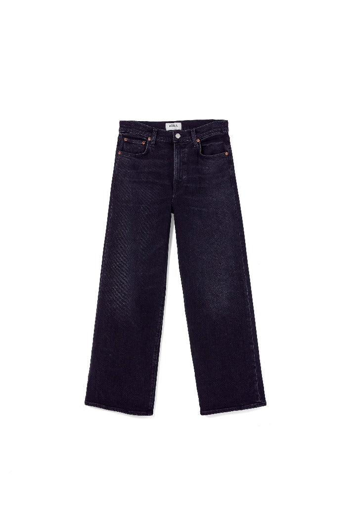 Agolde Harper crop dark washed black Hush wash comfort | Pipe and Row Seattle