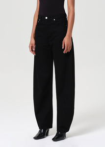 Agolde denim curve Luna pieced jean black cover | Pipe and Row Seattle