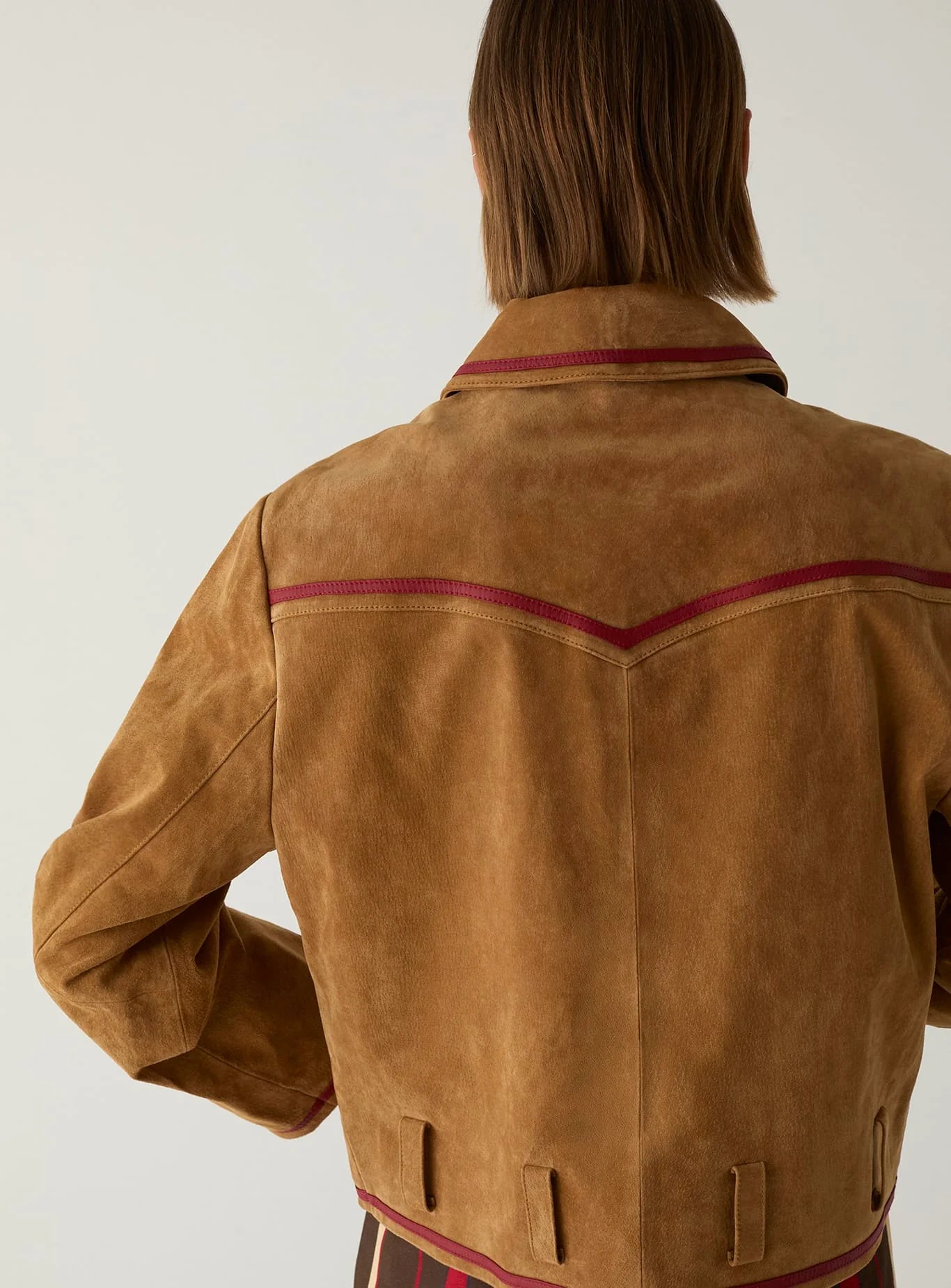 AVELINE REAL SUEDE CAMEL JACKET