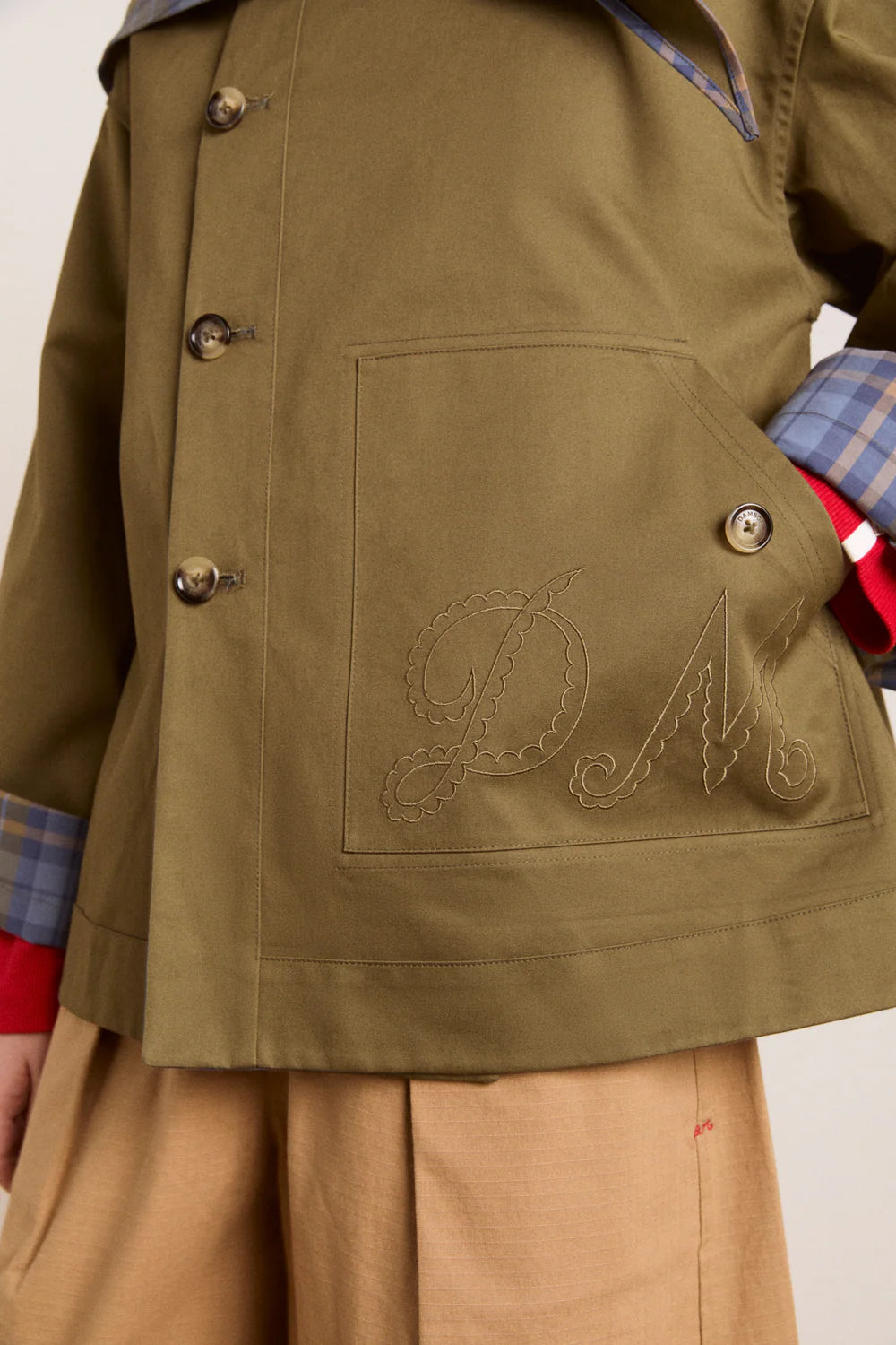 JERRY CROP TRENCH COAT