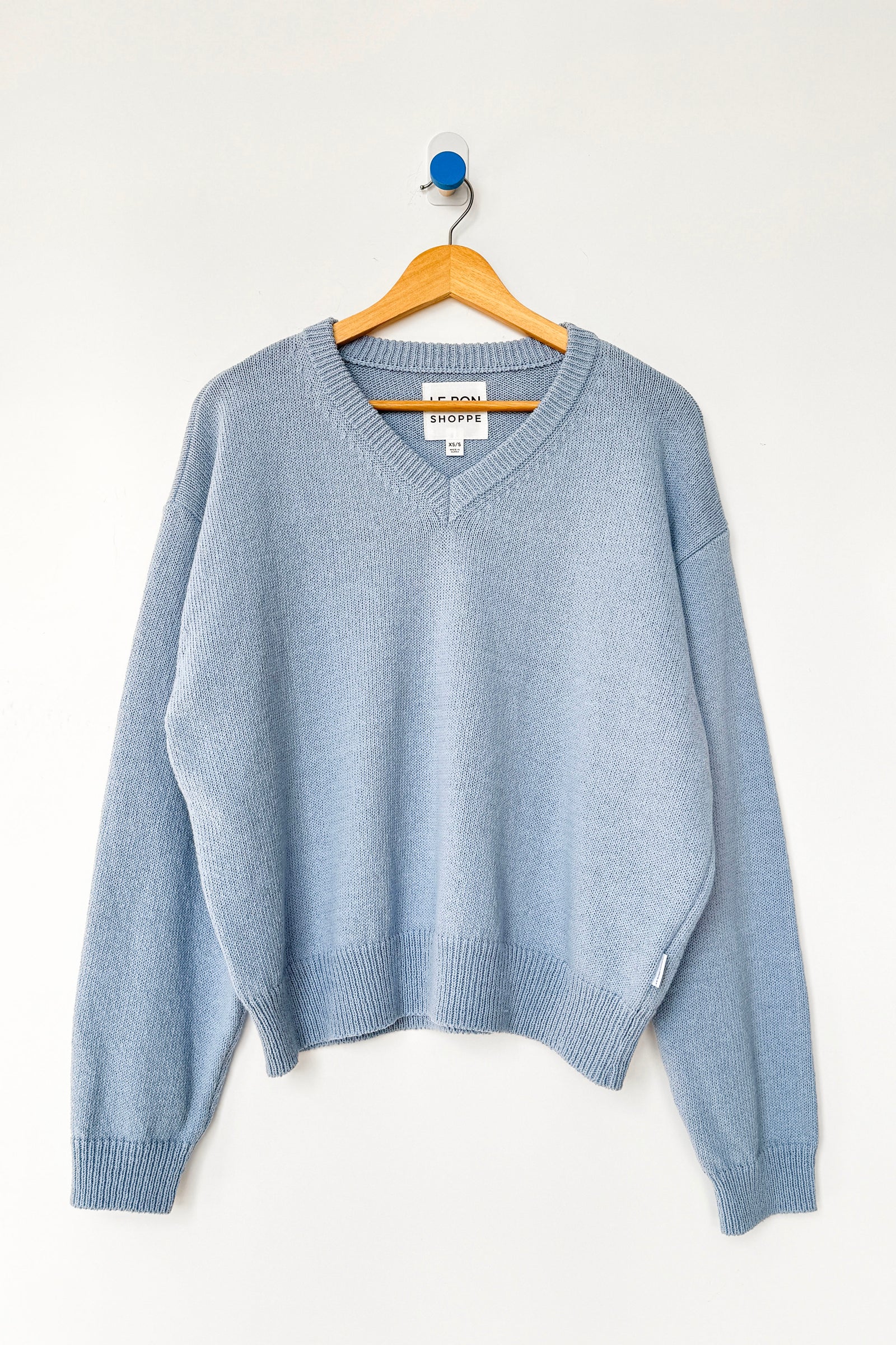 ABBY COTTON V-NECK SWEATER