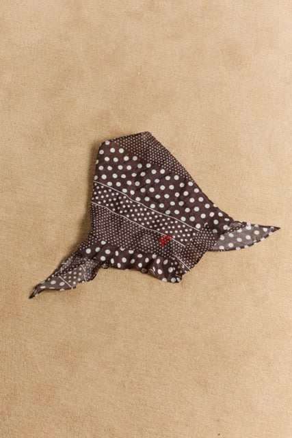 FRILL EDGE HEADSCARF - SPOT STRIPE