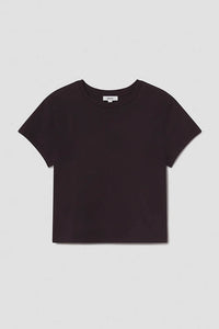 Agolde Adine shrunken crew neck tee eggplant PIPE AND ROW Seattle