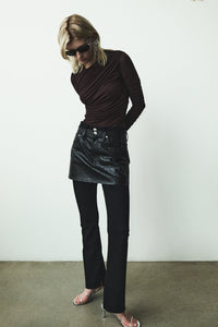 Agolde Ingram Split Skinny jean high-rise dark deep rinsed indigo denim | Pipe and row