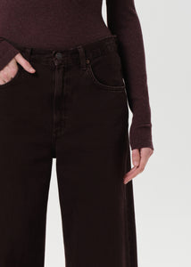 Agolde Low Curve jean sloe berry Relaxed tapered leg slouchy hips rich grape brown | Pipe and Row