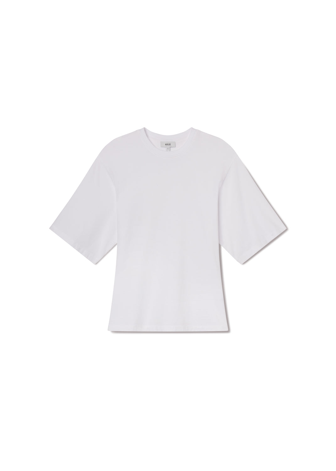 Agolde Storey Tee t-shirt short sleeve fitted waist white | Pipe and Row