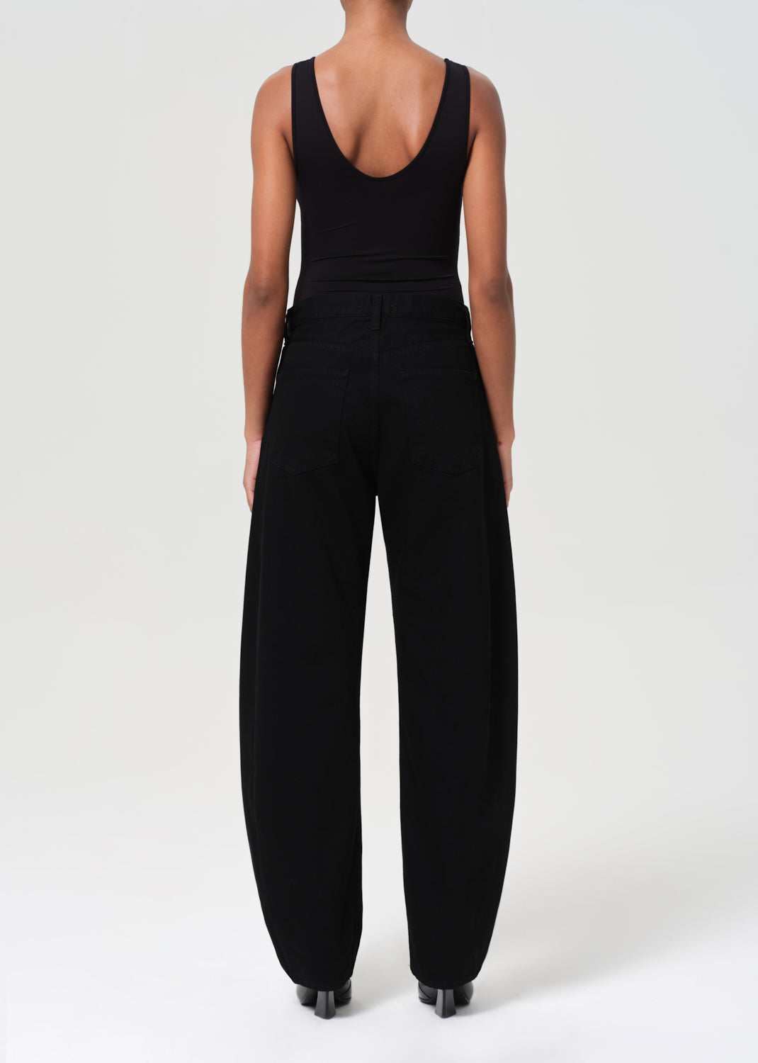 Agolde denim curve Luna pieced jean black cover | Pipe and Row Seattle