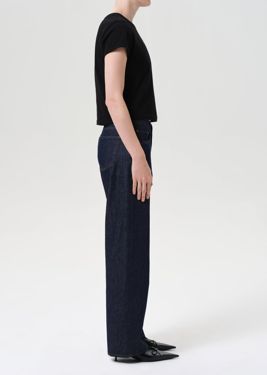 Agolde low rise loose jean deep indigo pure wash. A260-1371 PIPE AND ROW