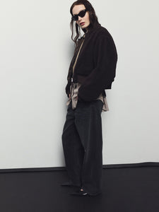 Agolde low slung baggy jeans denim Recess washed black | Pipe and Row