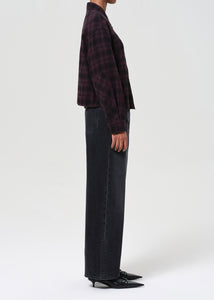 Agolde low slung baggy jeans denim Recess washed black | Pipe and Row Seattle