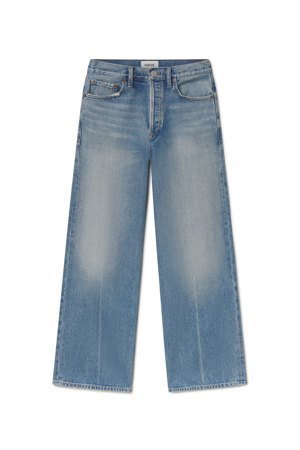 Agolde mid rise Arc jeans denim 29" inseam brink wash | Pipe and Row