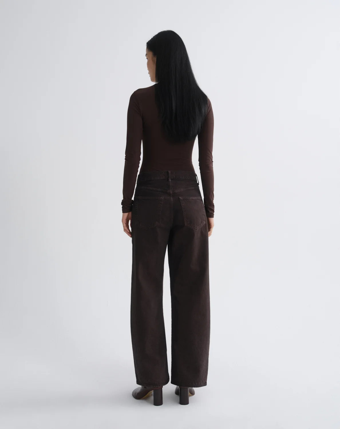 Agolde relaxed Low Curve utility pants deep roast brown | Pipe and Row Seattle