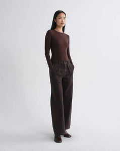 Agolde relaxed Low Curve utility pants deep roast brown | Pipe and Row