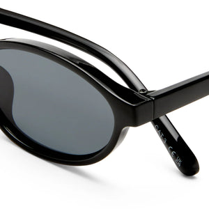 Aire Sleek slimline micro oval silhouette black sunglasses | Pipe and Row